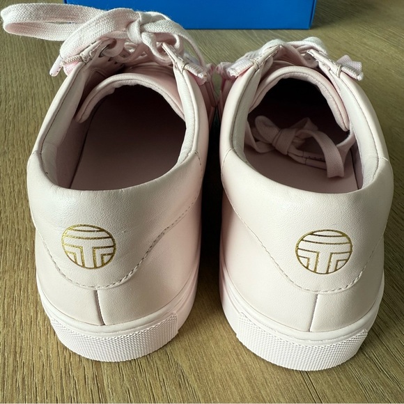Tory Burch Tory Sport Cotton Pink Calf Leather Ruffle Sneaker - Picture 5 of 7
